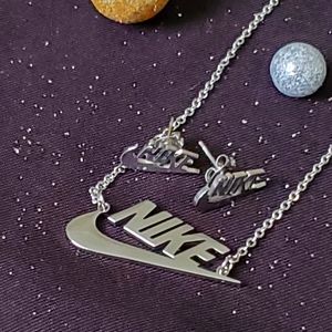 Nike necklace and earrings bundle deal!